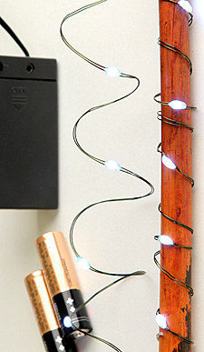 Thin Flexible Wire With 18 Embedded Clear LED Bulbs