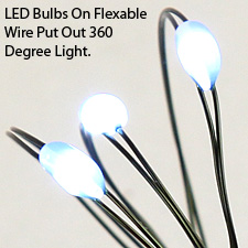 Thin Flexible Wire With 18 Embedded Clear LED Bulbs - additional view