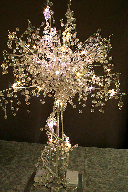 Lit Crystal Wedding Tree 24 inch 60 Lights