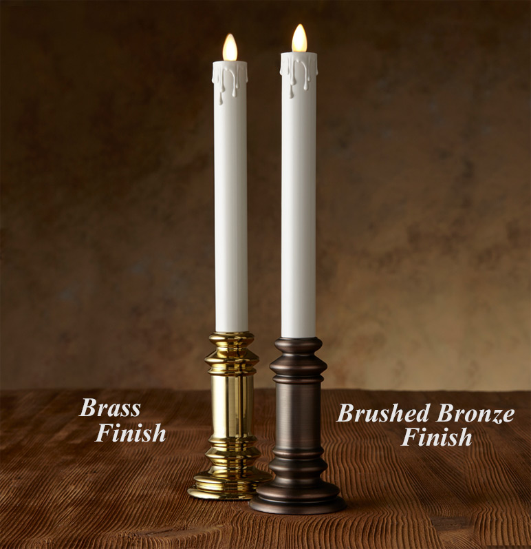 luminara brass finish set of 2 flameless window candles 13 christmas window candles with timer
