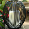 Medium Open Iron Work Battery Operated Lantern -Timer