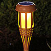 Solar Powered Mini Wicker Tiki Torch Automatic On / Off