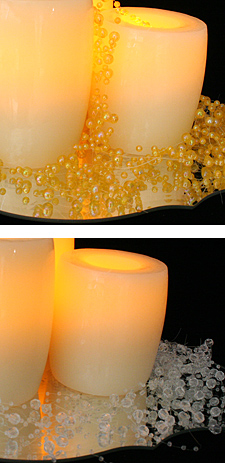 Mirror Centerpiece with  4, 5 and 6 Inch Hurricanes - additional view