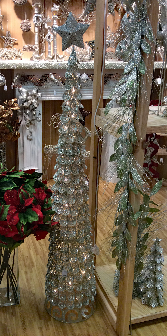 Lighted Platinum Gold Metal Tree 5 Foot Buy Now