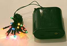 20 Multi Color Floral Mini Rice Lights - Green Wire - additional view