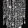Silver Multi Diamond Cut  Chandelier - 42.5 Inch Long