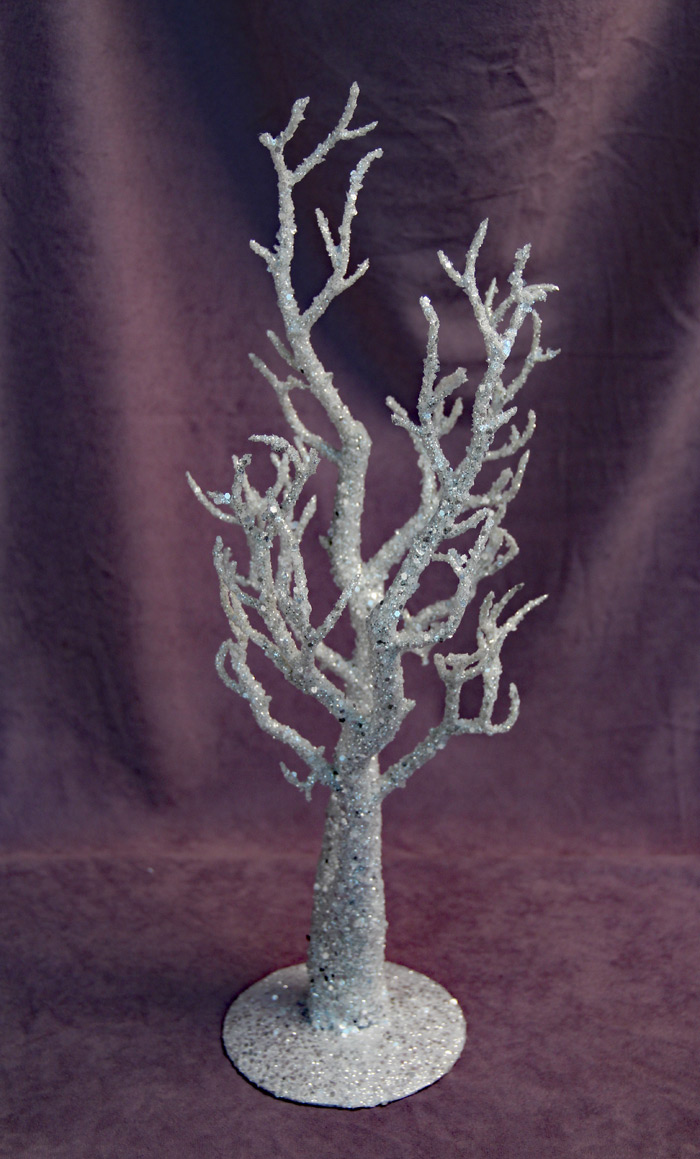 White Glitter Display Tree 14 Inch From Noelle Buy Now