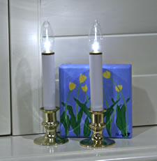 Battery Operated 8 Inch Candlestick (Set of 2)