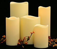 Outdoor Battery Operated Candle 4.5 x 6 with Timer - additional view