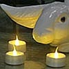 Set - 3 Battery Operated Pearlized with Amber Flame