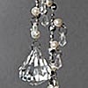Antique Silver Pearl and Crystal Drop Garland - 19 Inch