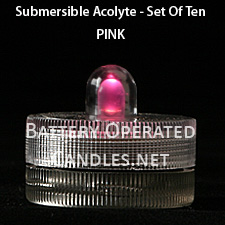Pink Waterproof Tea Light - Box Of 10
