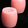 4 Inch Hurricane Pink Battery Operated Candle Set of 2