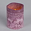 Battery Operated Wax Lava Candle 3 x 4 Plum