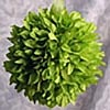 Silk Flower Pomander Ball Green 6 Inch - Organza Ribbon