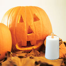 Large Halloween Pumpkin Tea Light