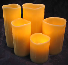 Wax Flameless Candle Beeswax Drip 4 x 6 Inch - additional view