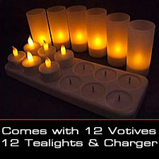 Rechargeable Tealights Set Of 12