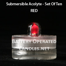 Red Waterproof Tea Light - Box Of 10