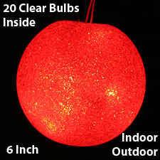 Red Hanging 6 Inch Christmas Ornament