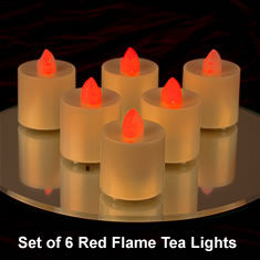 Tall Tea Lights - Red LED - Battery Operated