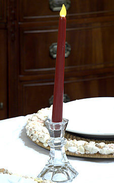 Battery Operated 10 Inch Red Taper Candle
