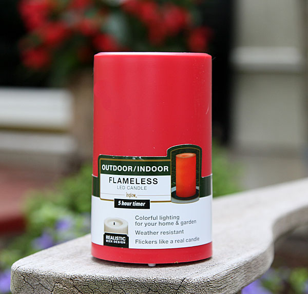 Outdoor Red Candle Impressions Flameless Candle 3 x 5 With 5 Hour