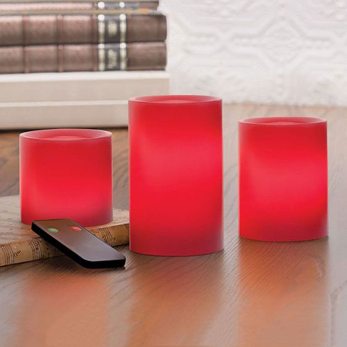 Candle Impressions Red Remote Control Flameless Candles 345 Inch