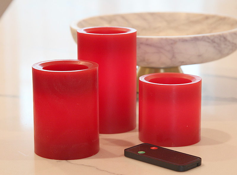 Candle Impressions Red Remote Control Flameless Candles 345 Inch