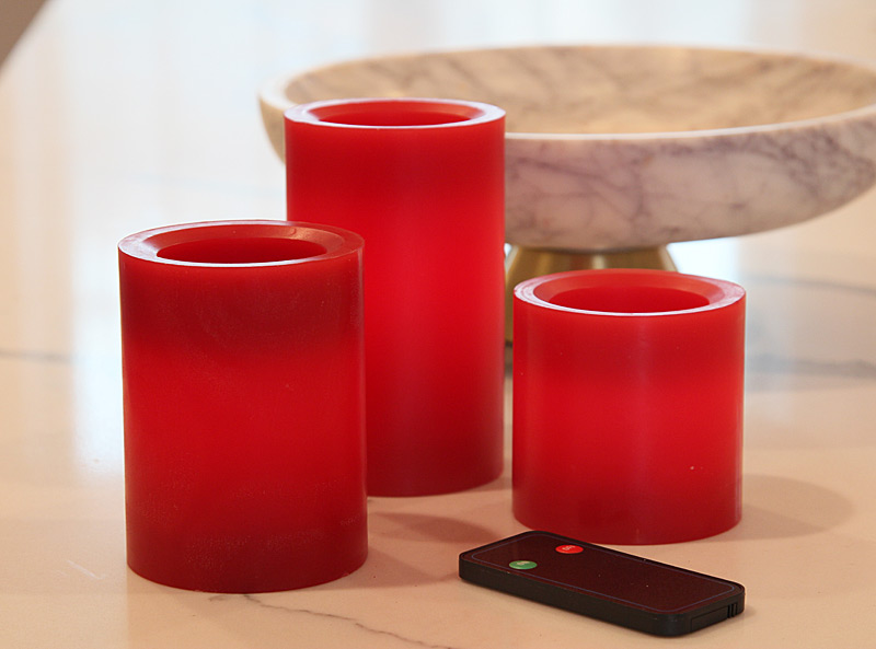 Candle Impressions Red Remote Control Flameless Candles 345 Inch