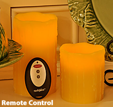 2 Piece Wireless Remote Control Battery Operated Candle Set