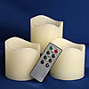 Set of 3 Remote Control LED Candles 3 x 3