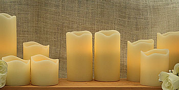 Set of 3 Remote Controlled LED Candles 4-5-6 Inch