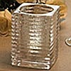 Clear Glass Votive Holder Ribbed Design - 3.75 Inch