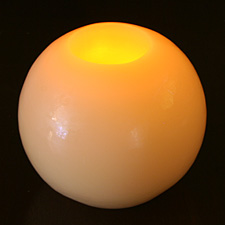 Large Round Ball Battery Operated Candle