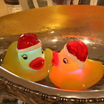Santa Flashing Rubber Duckies (Set of 3) - additional view