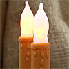 Battery Operated 6 In 700 Hour LED Taper Mustard Set-2