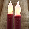Battery Operated 6 In 700 Hour LED Taper Burgandy Set-2