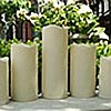 Set Of 5 Flameless Outdoor Resin Candles with Timer