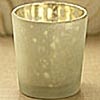 White Mercury Glass Votive Holder Set of 6