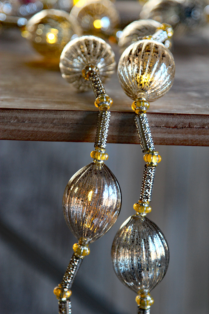 Battery Operated Silver Mercury Glass Twinkling LED String Lights Buy Now