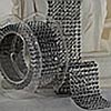 Rhinestone Mesh 6 Feet 1.5 Inch Wide - Silver Mesh