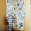 Battery Operated Silver Shimmer Hanging Chandelier