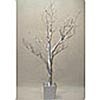 4 Foot Silver Tree in Decorative Pot - Bendable Branches