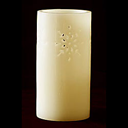 Battery Operated 4 x 8 Snowflake Candle - Champagne - additional view