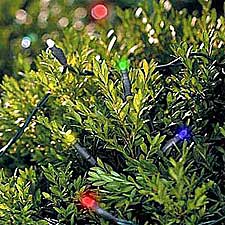 Solar Power LED Rainbow Lights - 50 Bulb Strand