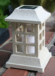 Solar Pagoda With Flickering Candle - Set Of 2
