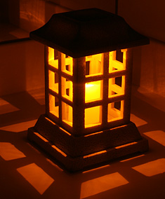 Solar Pagoda With Flickering Candle - Set Of 2 - additional view