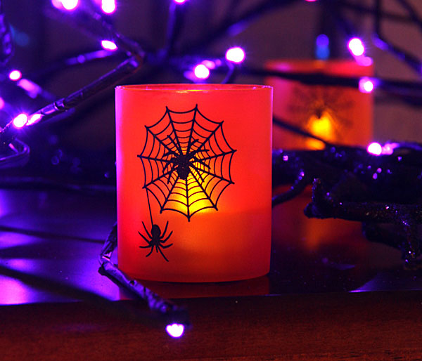 SPECIAL Halloween Votive with Flickering Flameless Tealight Buy Now