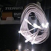 10 Clear Rice Lights on Separate 20 Inch White Wires